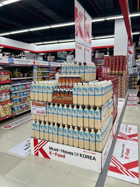 '아침햇살' 베트남 현지 판매대 전경