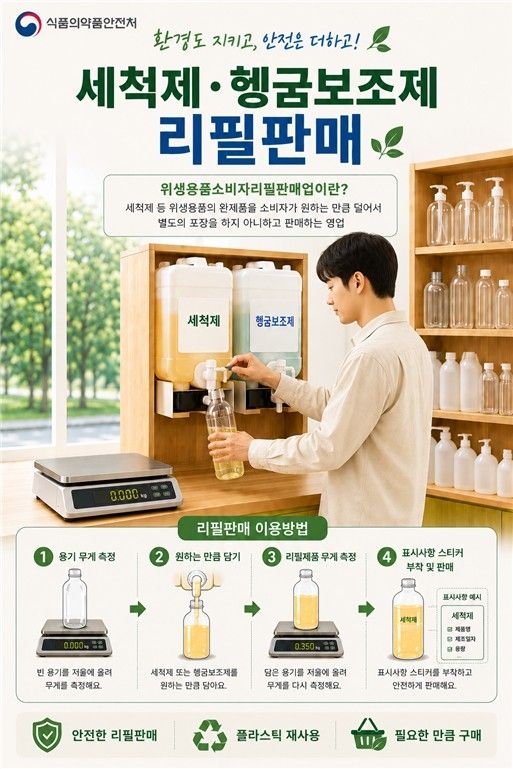 세척제·헹굼보조제 리필판매 이미지