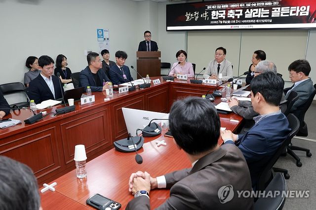 국회 의원회관에서 열린 '한국 축구 긴급 토론회'