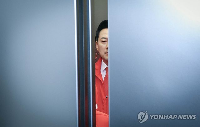 여의도 당사의 국민의힘 장동혁 대표