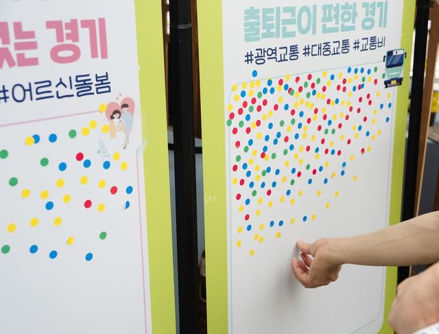 현장 여론조사 모습
