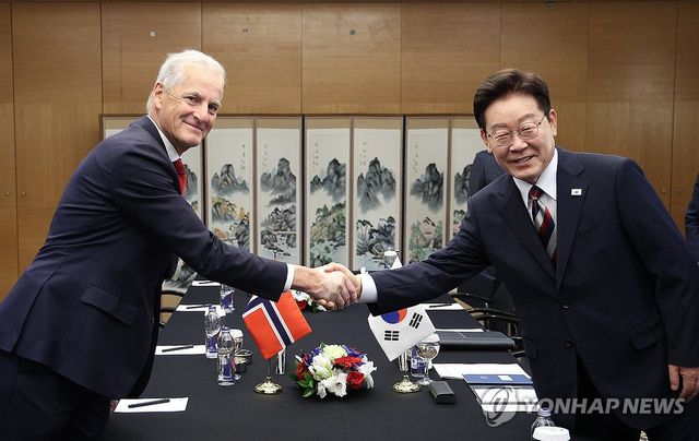 이재명 대통령과 노르웨이 총리