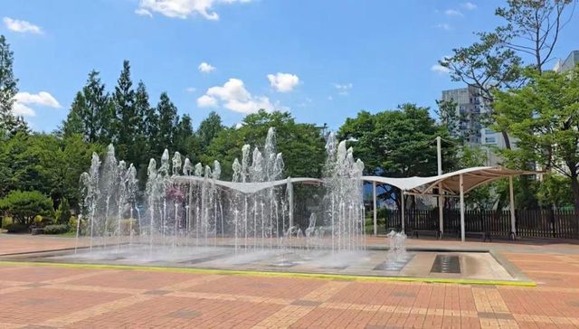 발산근린공원 바닥분수