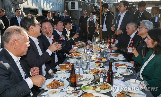 이재명 대통령, 글로벌 AI 리더 만찬
