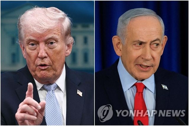 트럼프 미국 대통령(왼쪽)과 네타냐후 이스라엘 총리