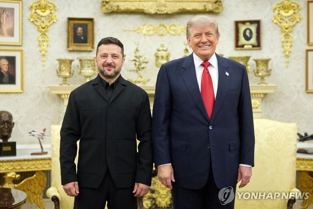 트럼프 대통령(오른쪽)과 젤렌스키 대통령