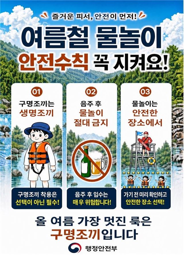 물놀이 안전수칙 안내문