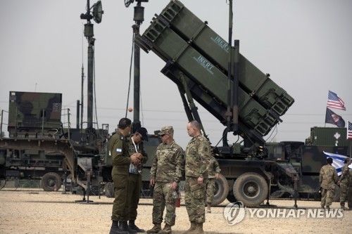 이스라엘 기지의 패트리엇 미사일 포대