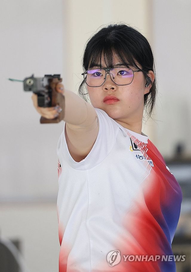 진천에서 훈련하는 오예진