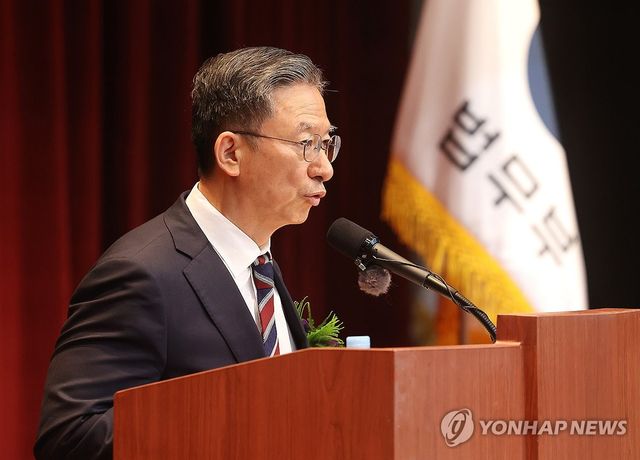 취임사 하는 정성호 법무부 장관