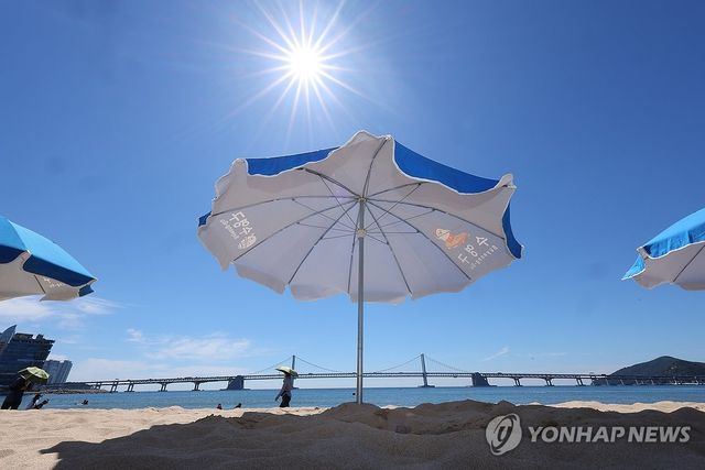 기록적인 폭염…달궈진 백사장도 한산