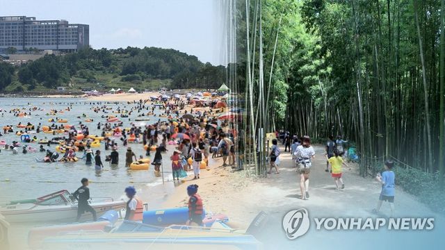 폭염 탈출"…전국 피서지 연일 '북새통'(CG)