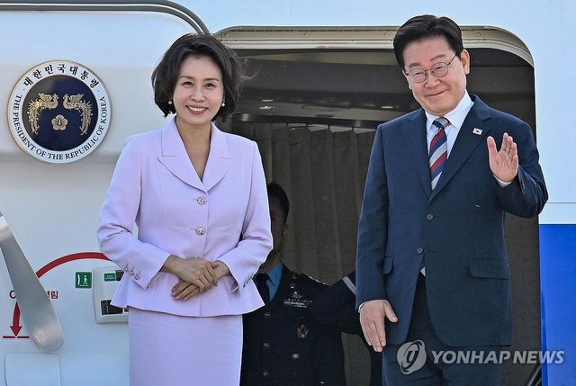 귀국길 오르는 이재명 대통령