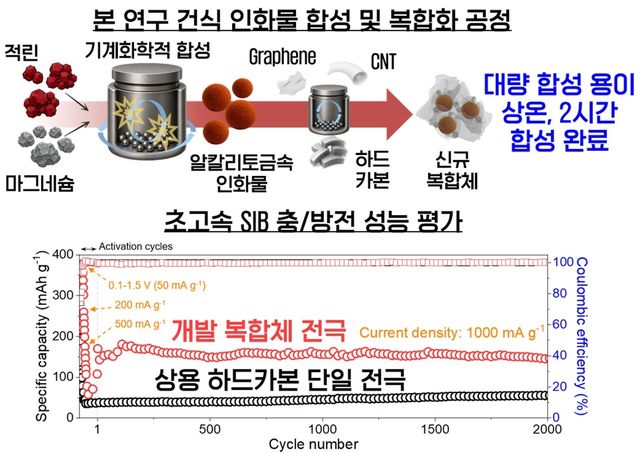 소듐이온전지용 고용량 음극 소재 개념도