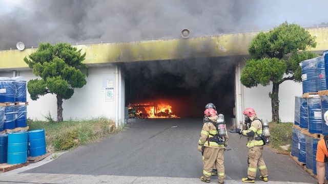 양산 유산동 페인트 제조 공장 창고 화재