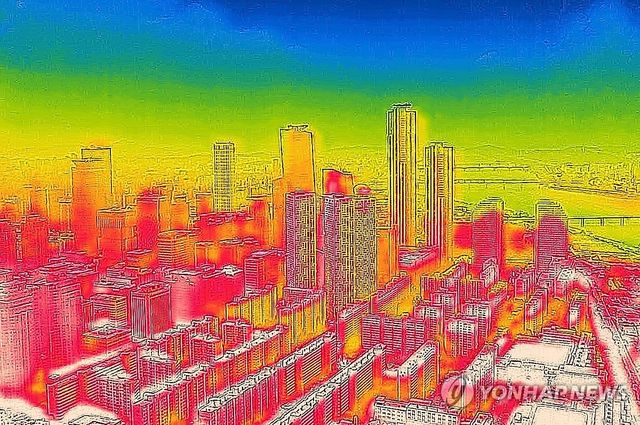 붉게 변한 여의도