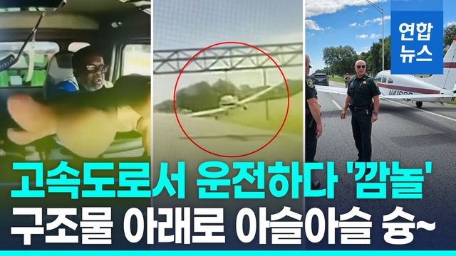 [영상] 엔진 꺼진채 스치듯 아슬아슬…美 소형비행기 고속도로 비상착륙 - 2