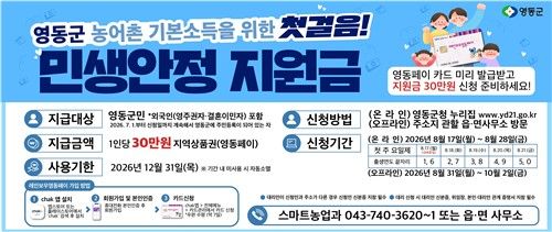민생안전지원금 포스터 