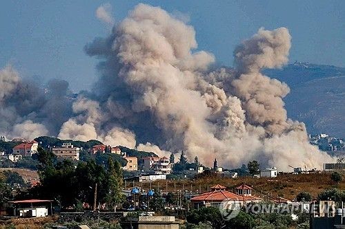 이스라엘군의 레바논 남부 공습. 기사 내용과 직접 관련 없음