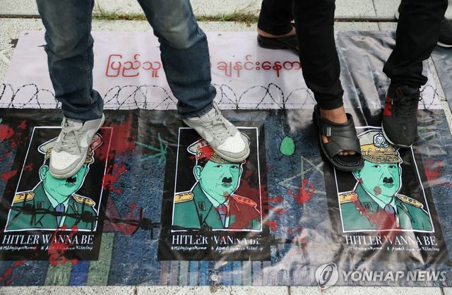 "미얀마 대통령 태국 방문 반대"