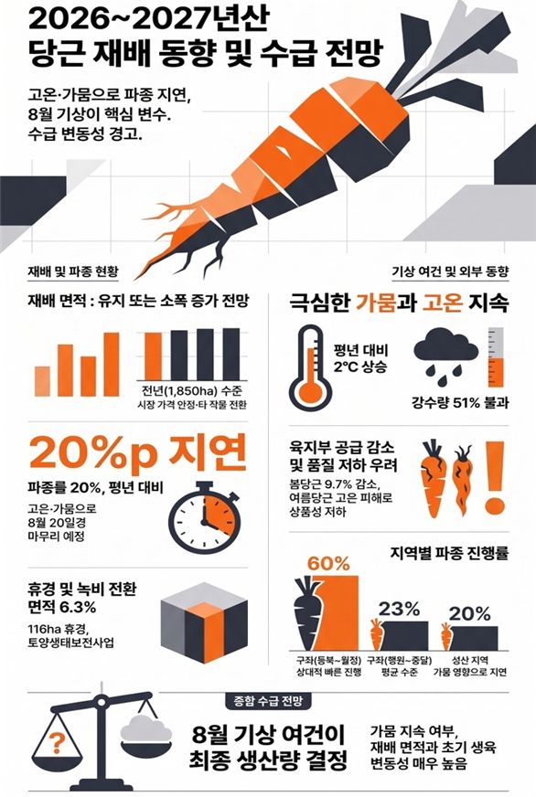 제주지역 2026∼2027년산 당근 재배 동향