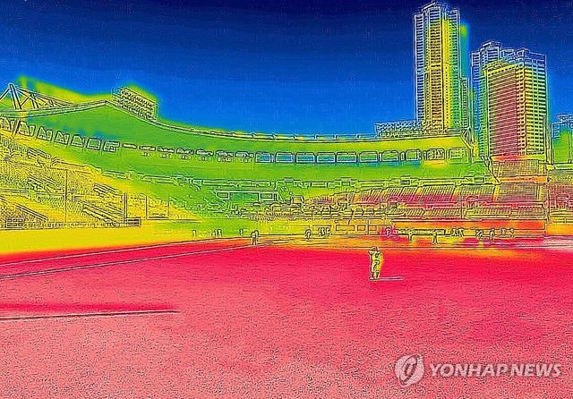 열화상카메라로 바라본 야구 경기
