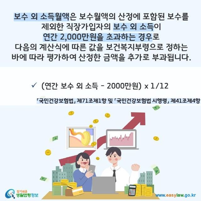 보수 외 소득월액보험료 산정 기준