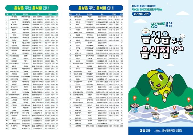 음식점 안내도