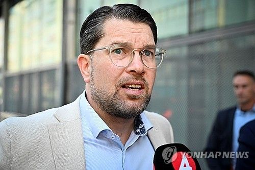 임미 오케손 스웨덴민주당 대표 [AP=연합뉴스. 재판매 및 DB 금지]