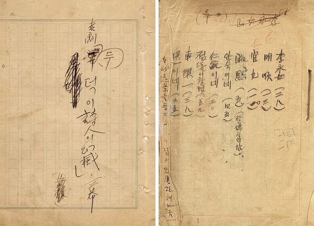근대 극작가 김우진 희곡 친필원고 4편 국가유산 된다