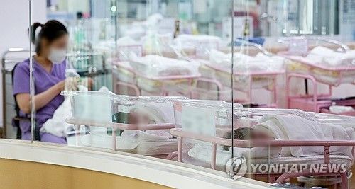 서울의 한 산후조리원 신생아실 모습 [연합뉴스 자료사진]