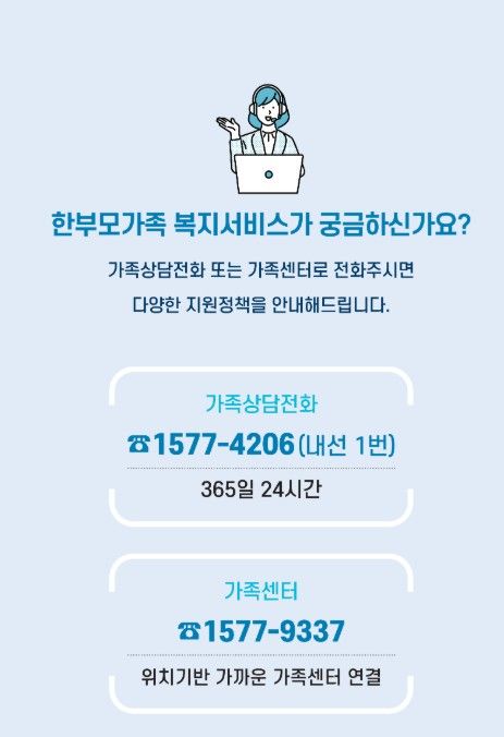 [성평등가족부 한부모가족 복지서비스 종합안내서 캡처. 재판매 및 DB금지]