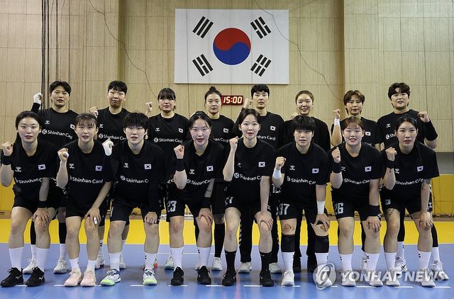 여자 핸드볼대표팀 미디어데이 기념 촬영
