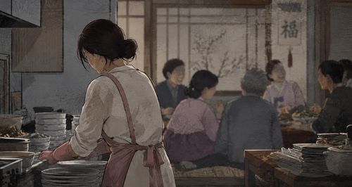 명절 때 혼자 일하는 며느리
