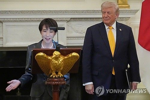 지난 3월 다카이치 총리와 트럼프 대통령
