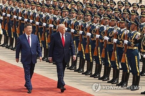 지난 5월 베이징에서 만난 트럼프 대통령과 시진핑 주석 