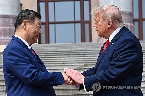 지난 5월 베이징에서 만난 미중 정상 
