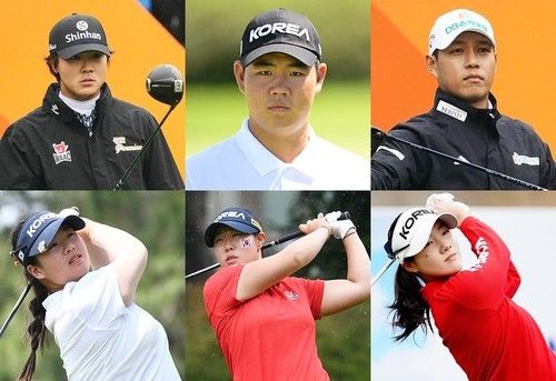 김성현·김주형·문도엽(윗줄 왼쪽부터) 김규빈·박서진·양윤서(아랫줄 왼쪽부터)