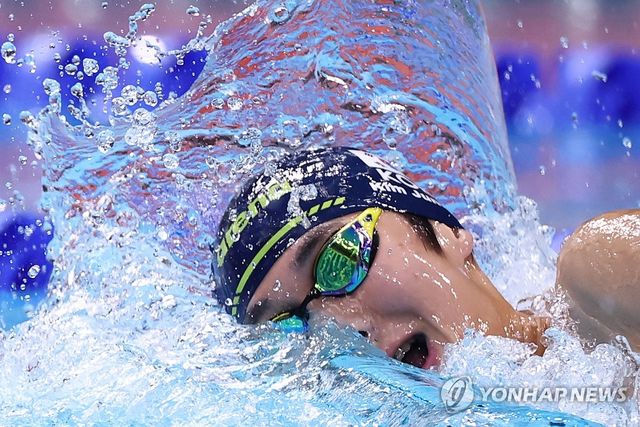 남자 800m 자유형 결승 출전한 김준우