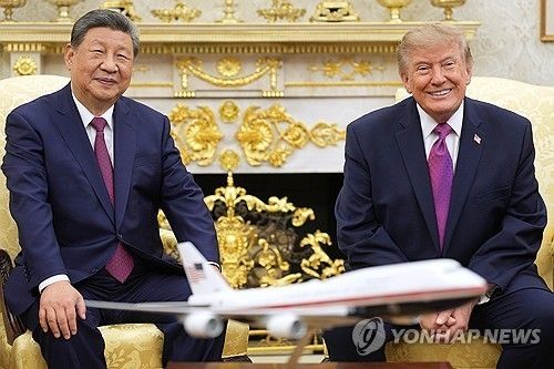 백악관에서 회담하는 미중 정상