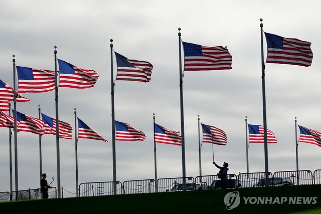 워싱턴DC의 미국 국기