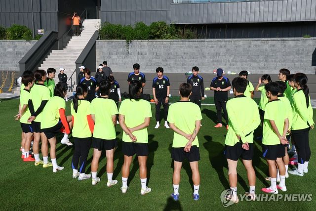 아시안게임 준비하는 여자 축구 대표팀