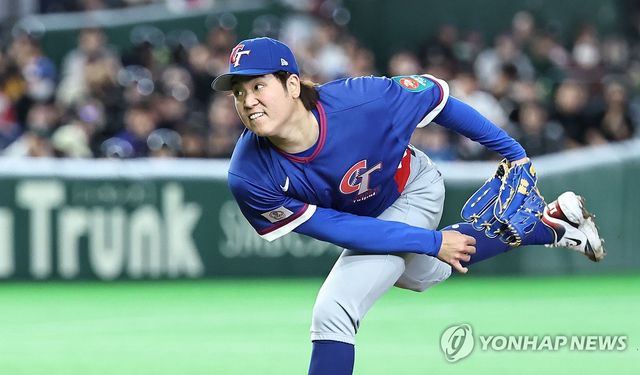 역투하는 대만 선발 구린루이양