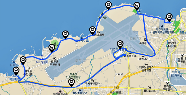 제주공항 주변 관광지 순환노선