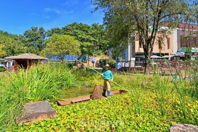 우포늪생태관 입구에 조성한 모형