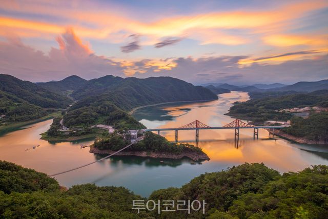 옥순대교 일몰풍경