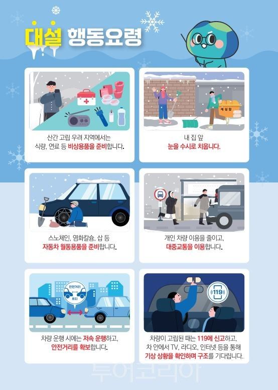 대설시 행동 요령