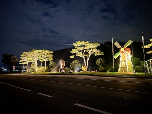 단월면 경관조명 모습(사진제공=양평군청)