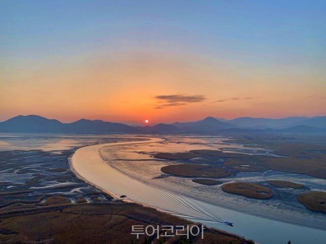 순천만습지 용산전망대에서 바라보는 일몰