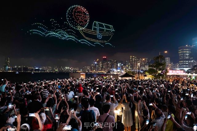 드론쇼 이미지/&nbsp;출처:&nbsp;홍콩관광청